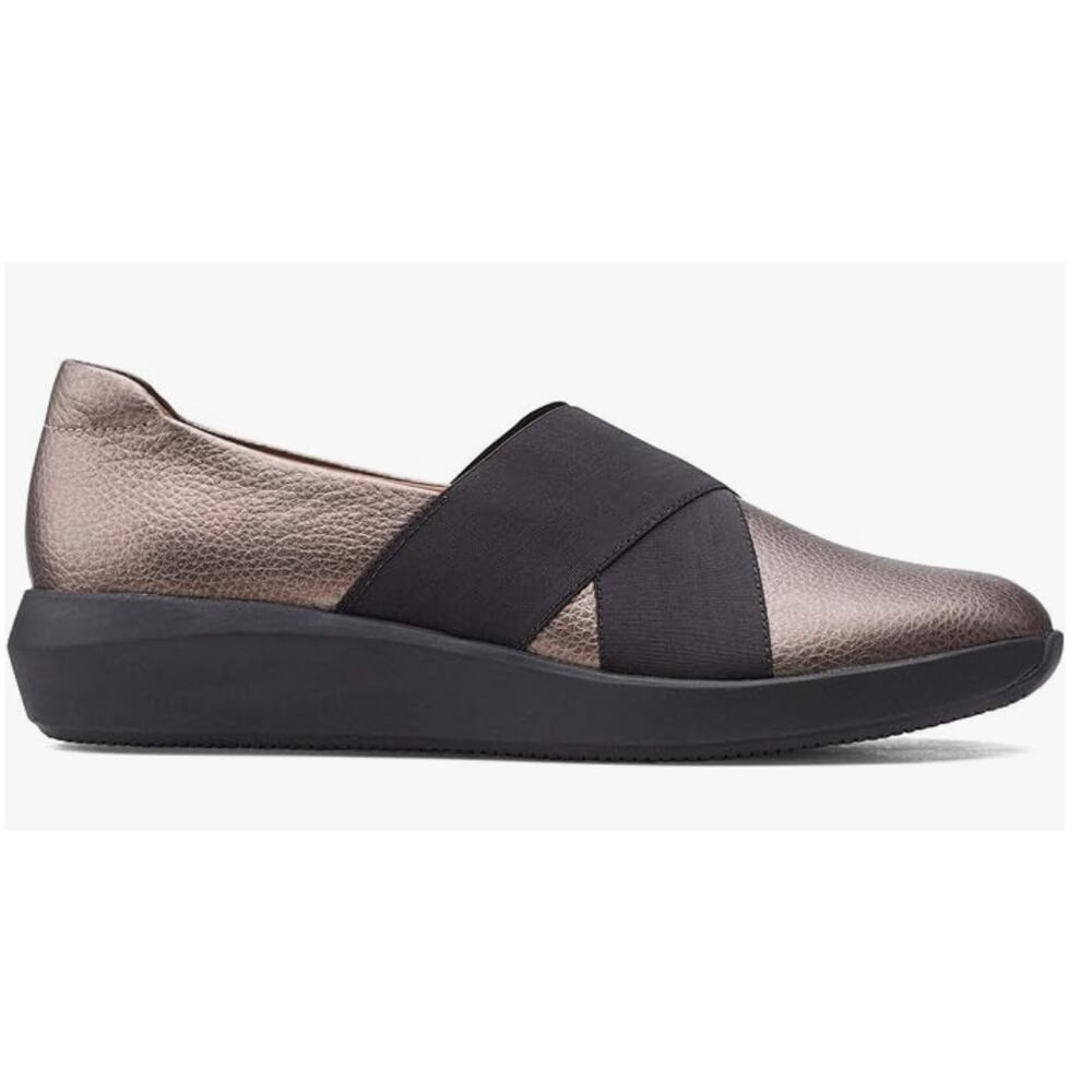 Clarks - Womens Tawnia Band Shoes, Size: 8.5 M US, Color: Pebble Metalic